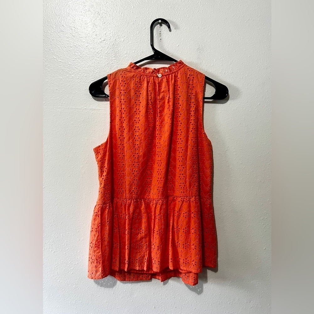 LOFT NWT Coral Eyelet Lace Peplum Tank Top - Small - Picture 11 of 11